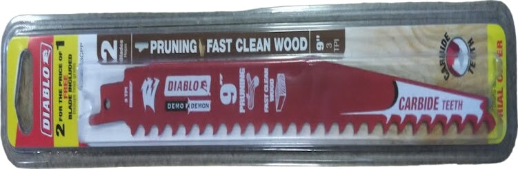 9 in. Carbide Pruning and Clean Wood Cutting Reciprocating Saw Blade (2-Pack) listing#286246509139