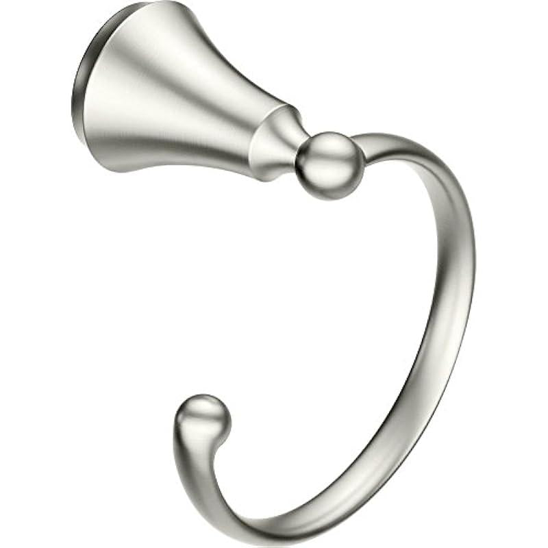 Moen CSI YB5286BN Wynford Bathroom Hand -Towel Ring, 5.43 x 3.90 x 5.43 inches, Brushed Nickel