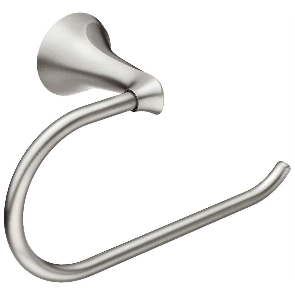 Moen Darcy Single Post Toilet Paper Holder with Press and Mark in Brushed Nickel