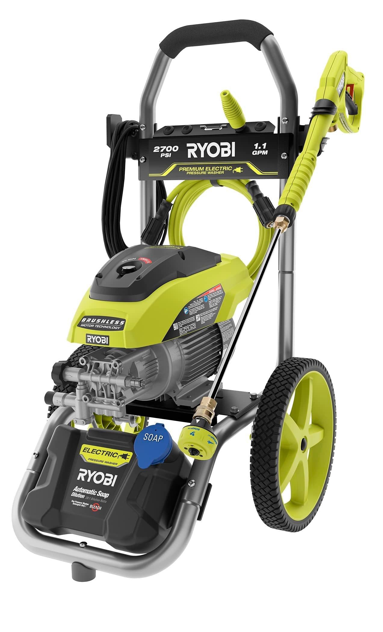Ryobi 2700 PSI Electric Pressure Washer green