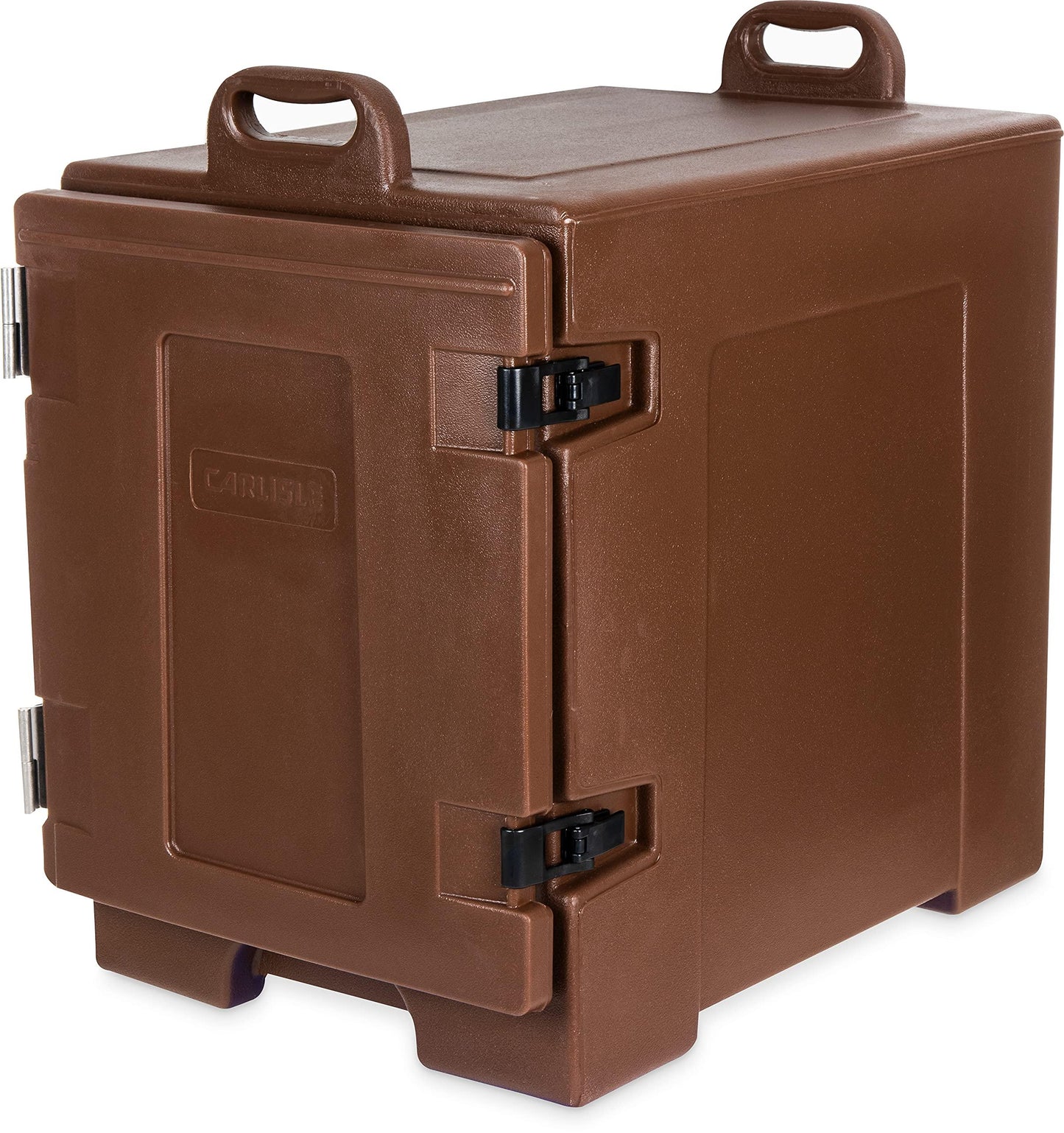 Carlisle FoodService Products Cateraide Insulated Front Loading Food Pan Carrier with Handles for Catering, Events, And Restaurants, Plastic, 5 Pan, Brown