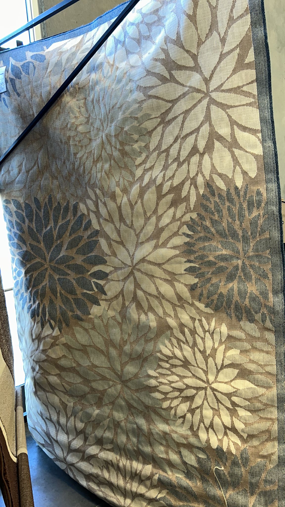 CAMILSON Indoor/Outdoor Rug, Blue 6’x9’ Floral Exotic Tropical Area Rugs for Indoor and Outdoor patios, Easy-Cleaning Non-Shedding Living Room, Garden and Kitchen Washable Outside Carpet (6x9)