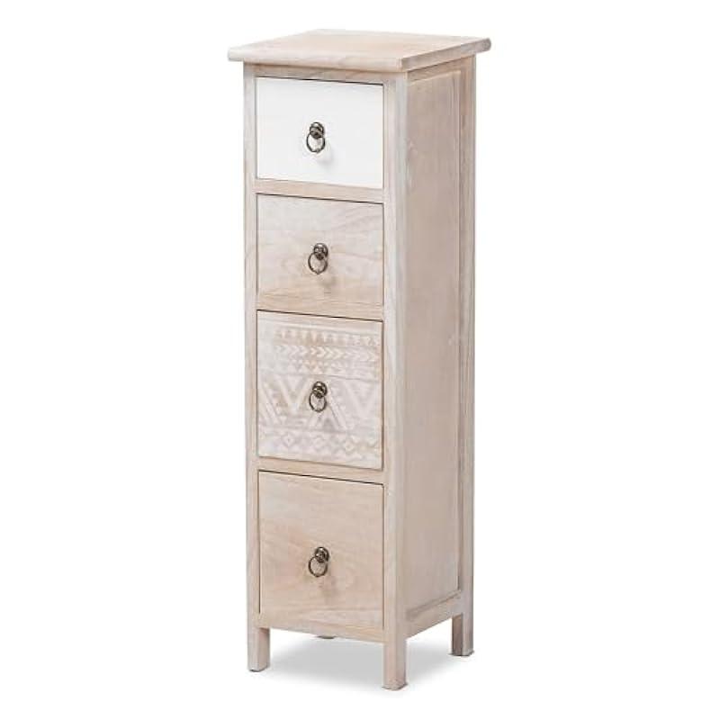 Baxton Studio Seanna Modern and Contemporary Multi-Colored Wood 4-Drawer Storage Unit
