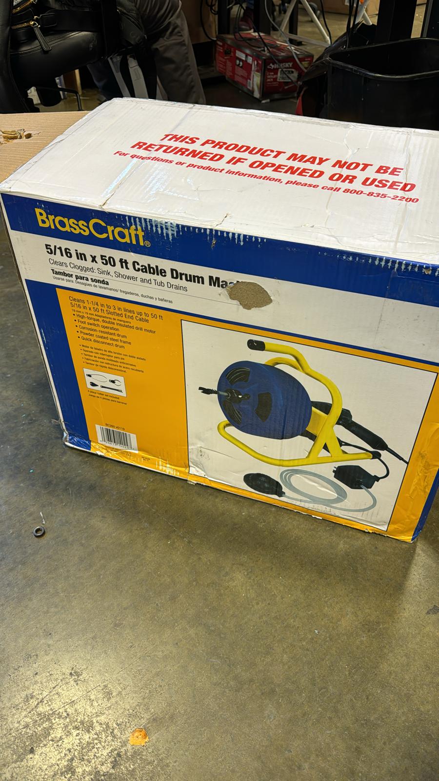 BrassCraft Cobra 5/16 in. x 50 ft. Cable Drum Machine BC260