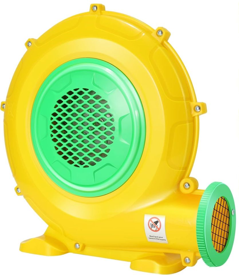 Bounce House Blower, 550W 0.73HP Commercial Air Blower with Double-Sided Fan Blade Design, Strong Wind and Great Heat Dissipation Properties for Medium and Small Bouncy Castle, Jump Slides, Arch