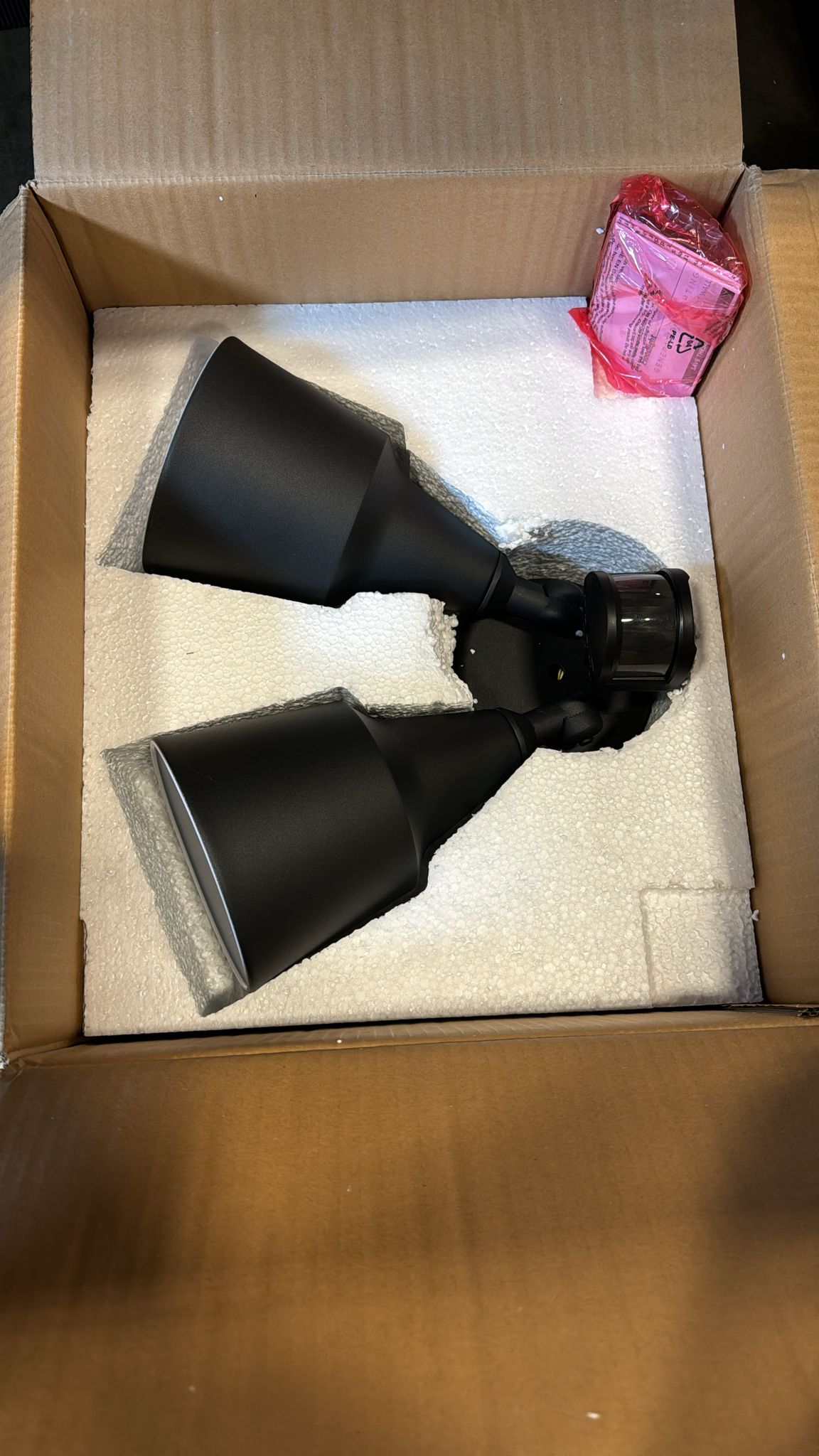 Generation Lighting 8560702PM-12 2 Light Flood Light with Photo and Motion Sensor, Black Finish with Black MetalShade