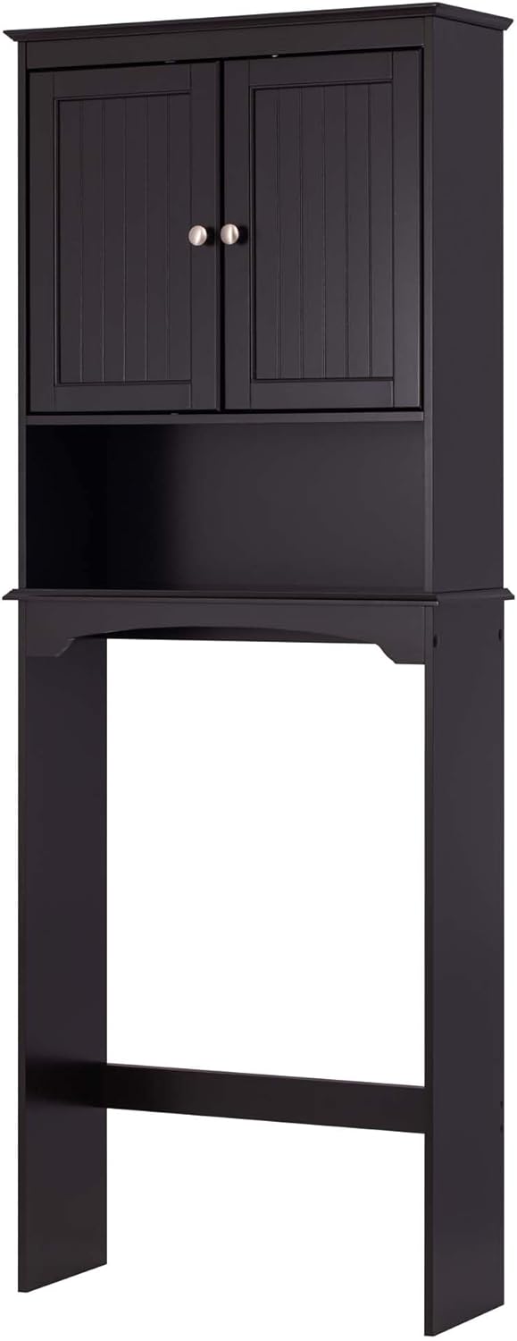 Spirich Over The Toilet Cabinet for Bathroom Storage, Above Toilet Storage Cabinet with Doors and Adjustable Shelves, Espresso