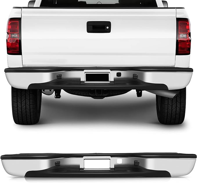 New OE Replacement Rear Bumper for 1999-07 Chevy/GMC Silverado/Sierra with License Plate PN#124294