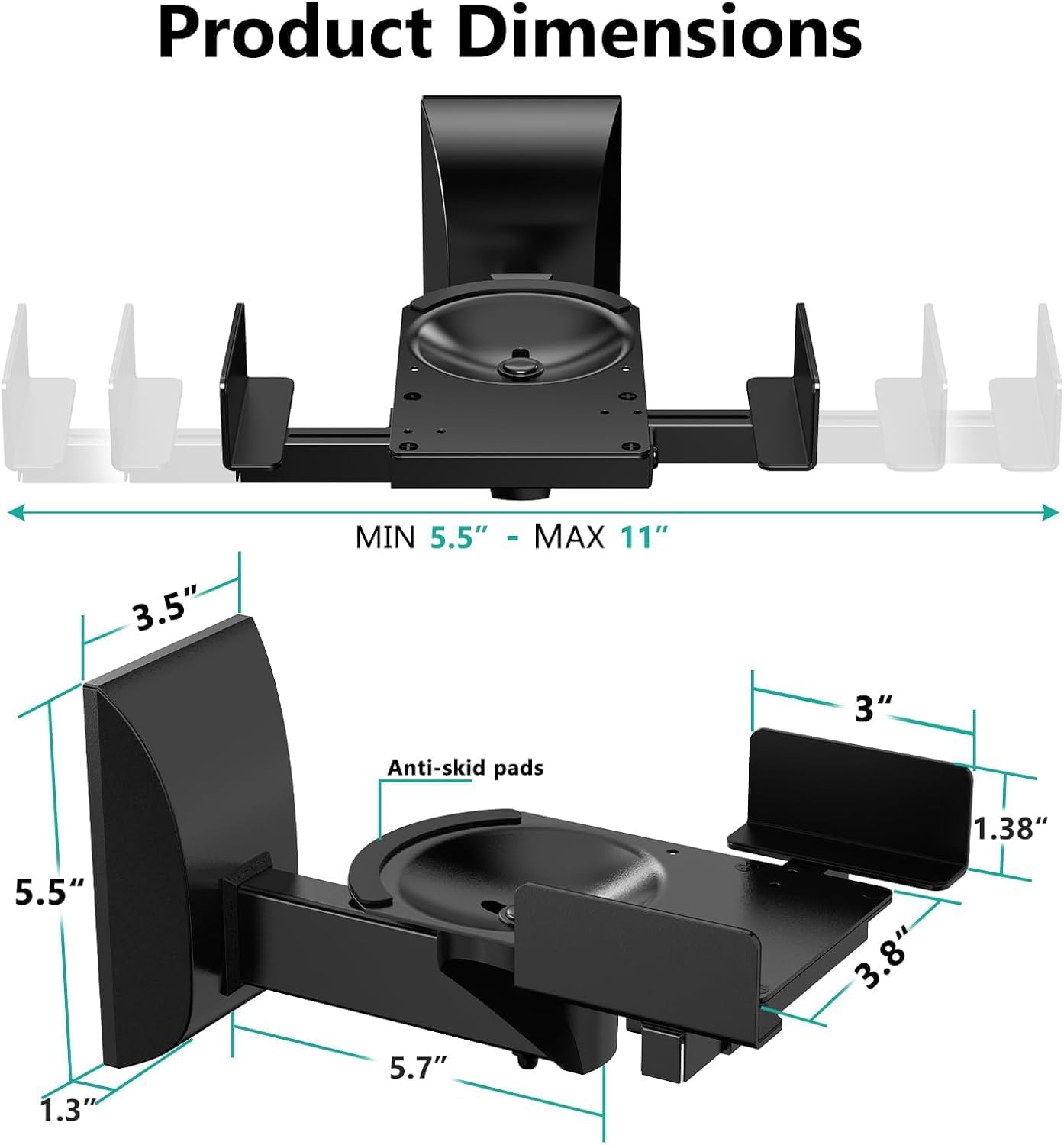 Speaker Wall Mount (WALI Dual Side Clam..bs.(SWM201)