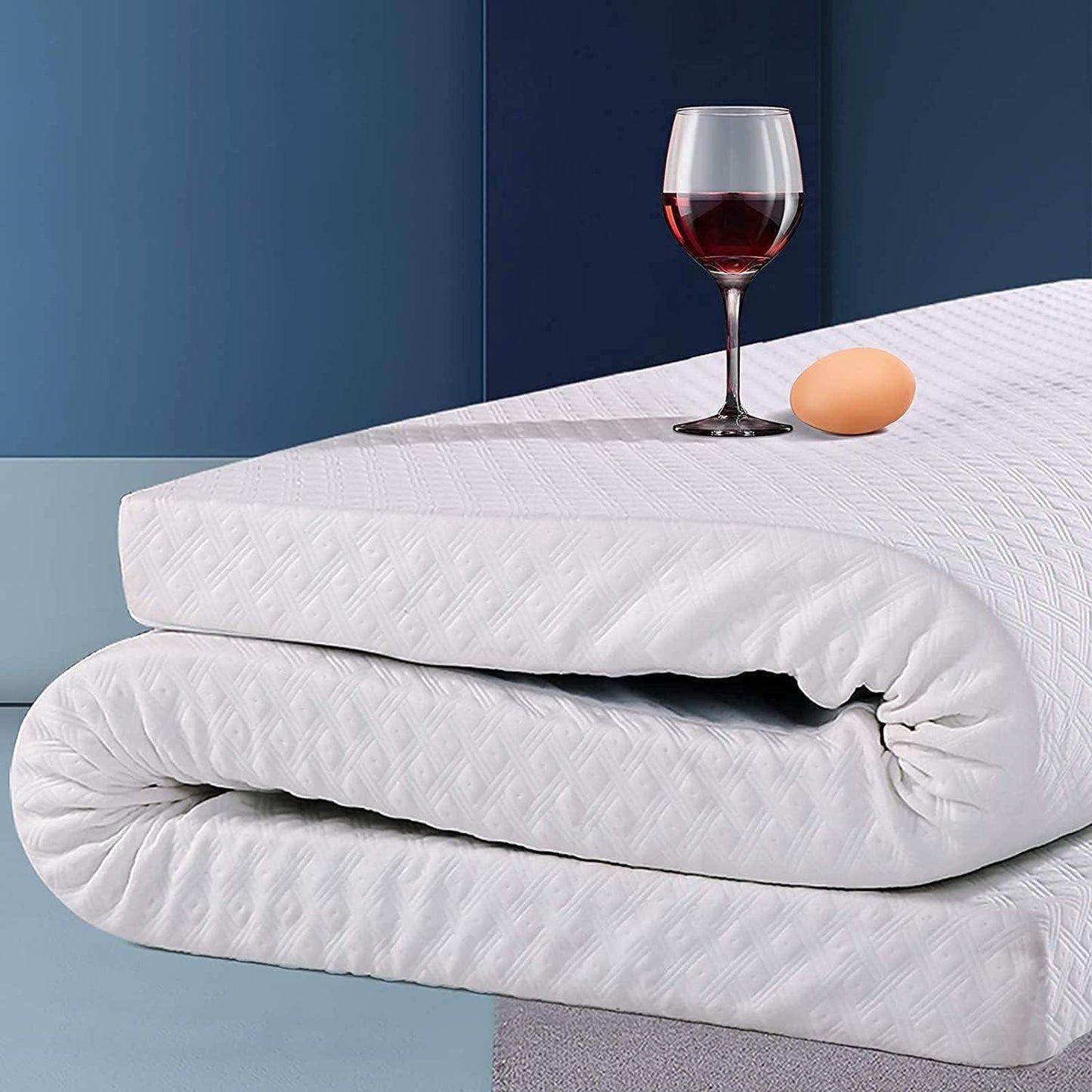 EDILLY 3 Inch Cooling Gel Memory Foam Mattress Topper Queen Size, with Removable Soft Cover, Comfort Body Support & Pressure Relief