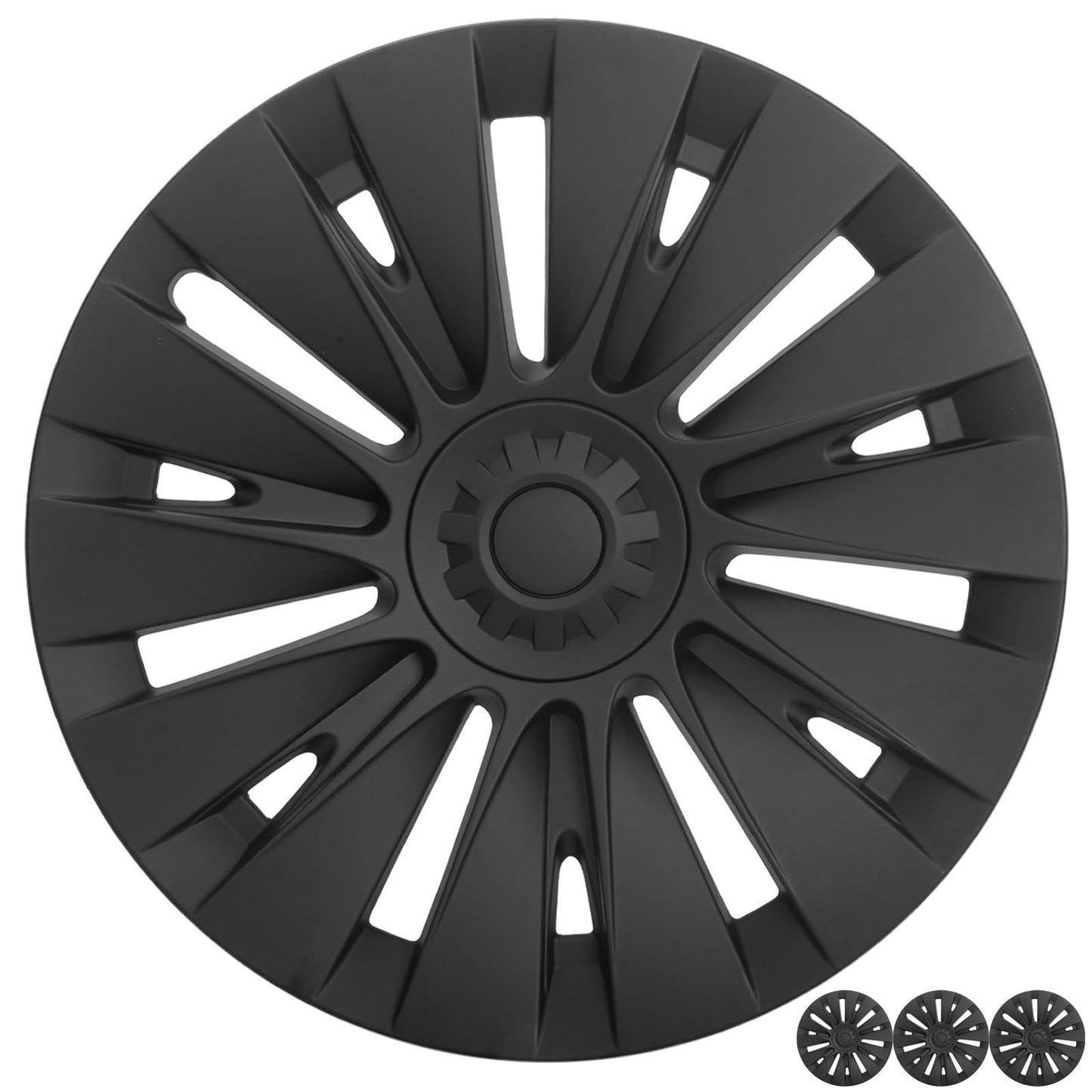 Nanaholy Hub Caps Compatible with Tesla Model Y Accessories 2024 19 Inch 4 Pcs Wheel Hubcaps for Tesla Model Y 2023 2022 2021 2020
