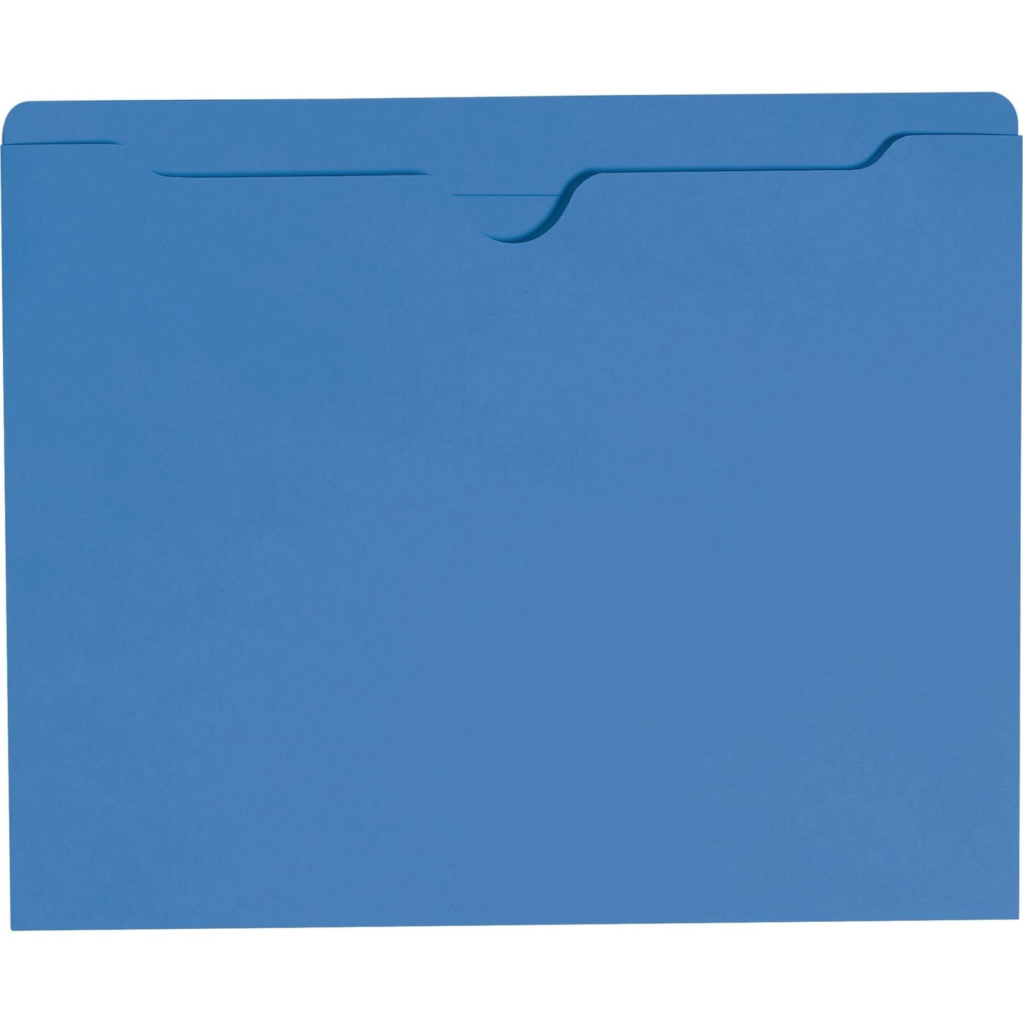 Smead File Jacket, Reinforced Straight-Cut Tab, Flat-No Expansion, Letter Size, Blue, 100 per Box (75502)