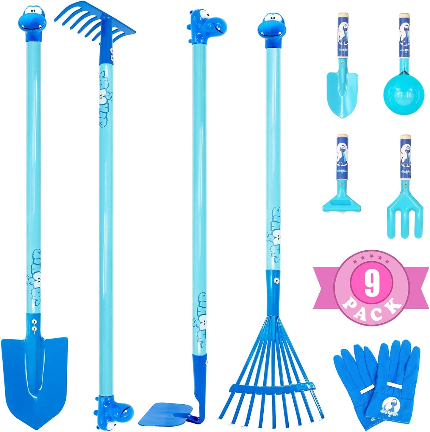 Blue Dinosaur Kids Gardening Tool Set