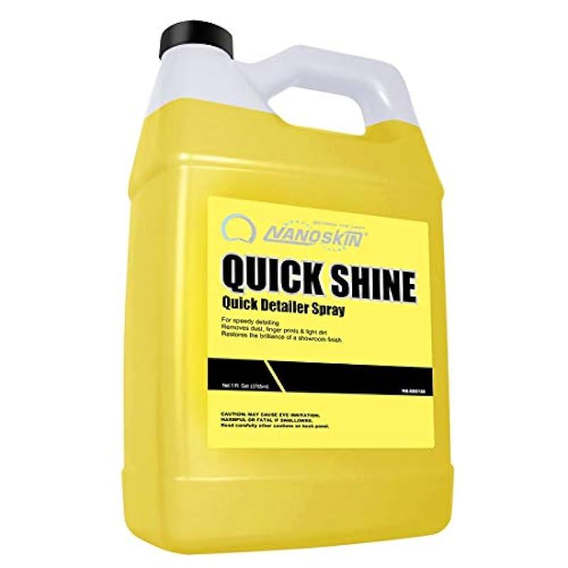 Nanoskin QUICK SHINE Quick Detail Spray 1 Gallon - Waterless Detailer Spray for Car Detailing | Deep Gloss Car Wax Booster & Clay Lubricant | Removes Dust, Smudges, Fingerprints & Other Contaminants