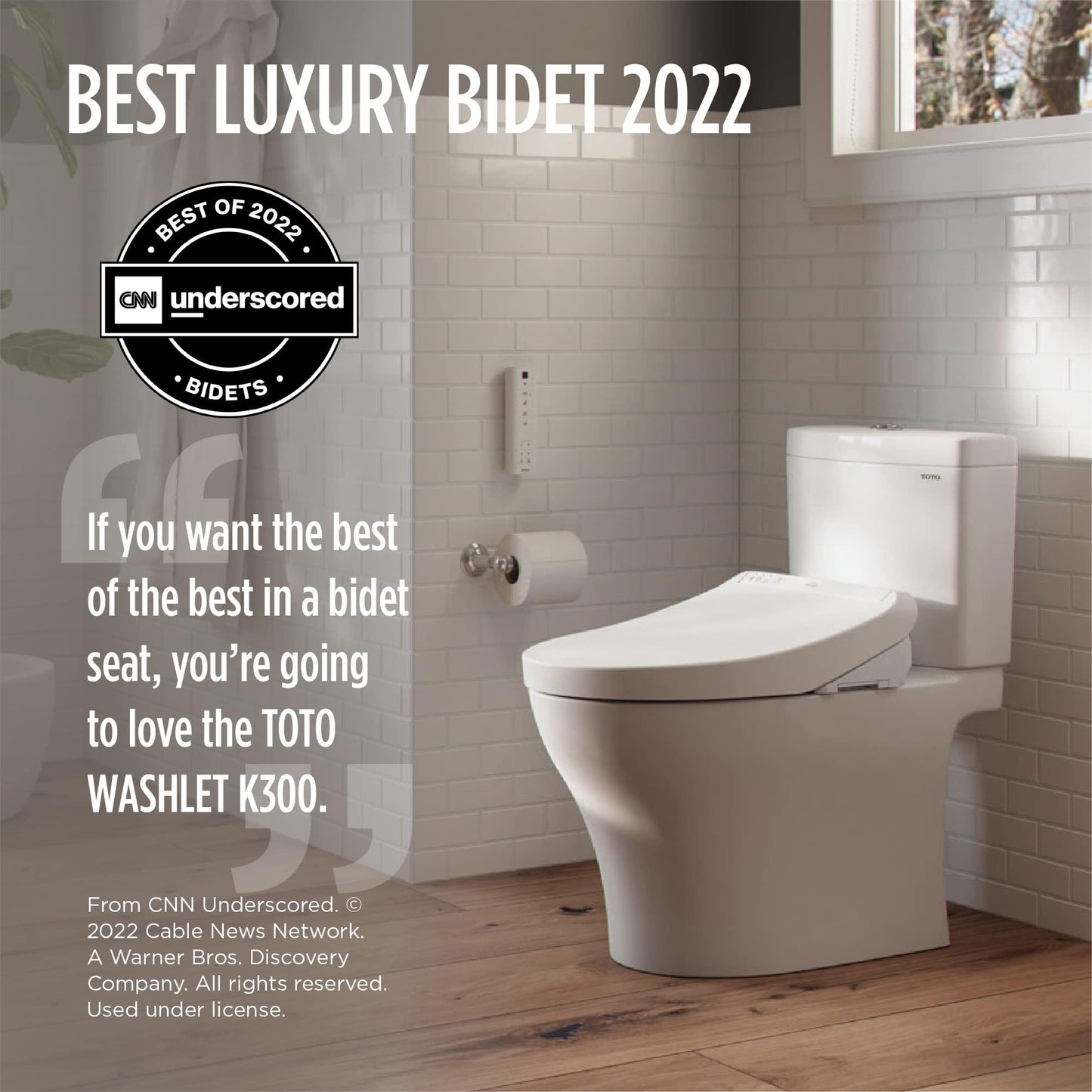 TOTO SW3036R#01 WASHLET K300 Electronic Bidet Toilet Seat, Cotton White