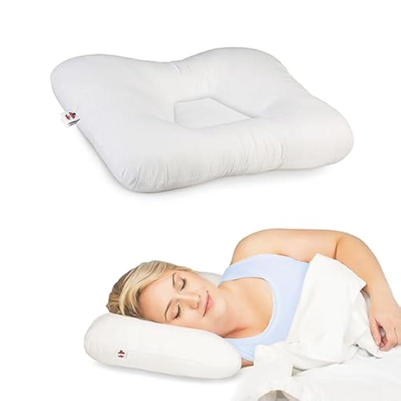 Core Products Tri-Core Cervical Support Pillow for Neck, Shoulder, and Back Pain Relief ; Ergonomic Orthopedic Contour - for Back and Side Sleepers ; Assembled in The USA - Firm, Petite