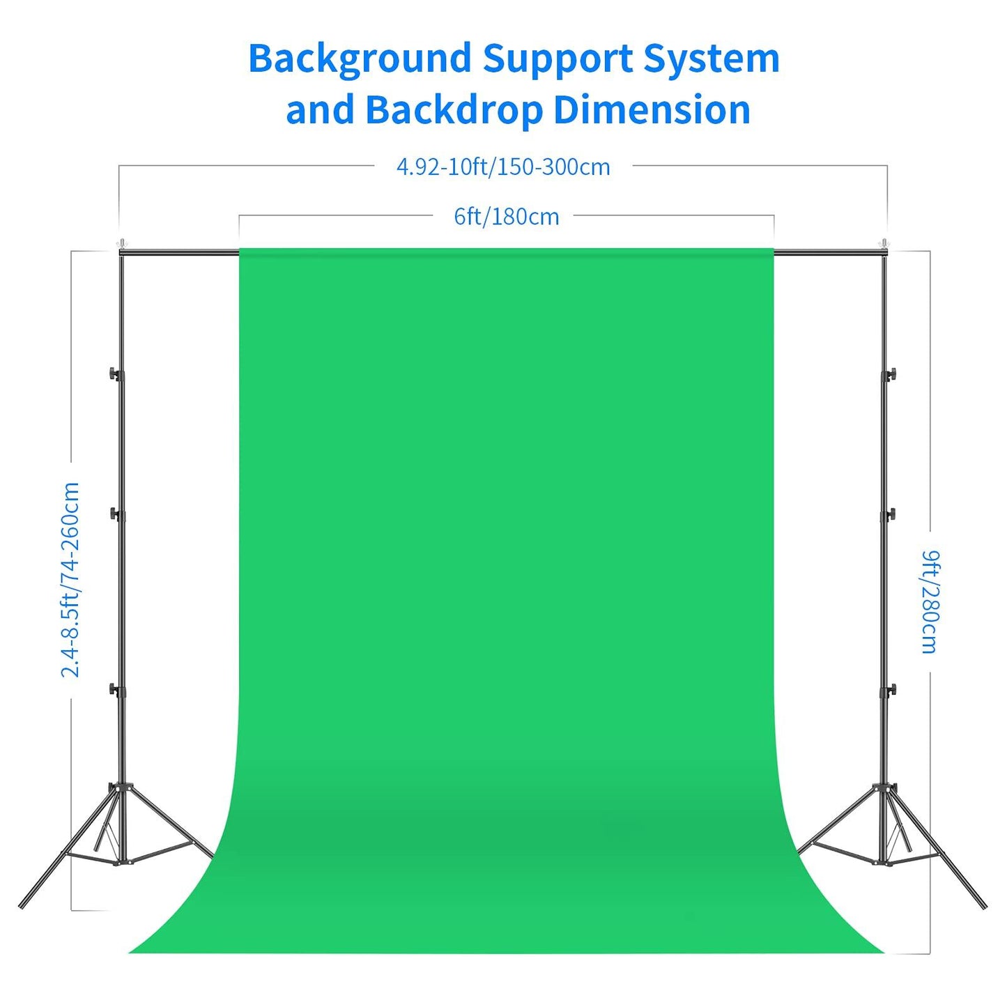 NEEWER Photography Lighting kit with Backdrops, 8.5x10ft Backdrop Stands, UL Certified 5700K 800W Equivalent 24W LED Umbrella Softbox Continuous Lighting, Photo Studio Equipment for Photo Video Shoot