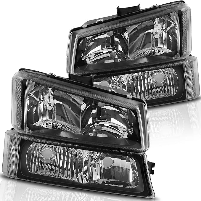 MOSTPLUS Headlight Assembly 2003-2007 with Chrome