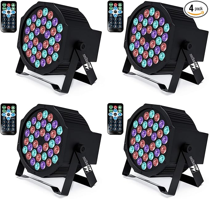 MISSYEE 36 RGB LED DJ Stage Uplight (4 Pack)