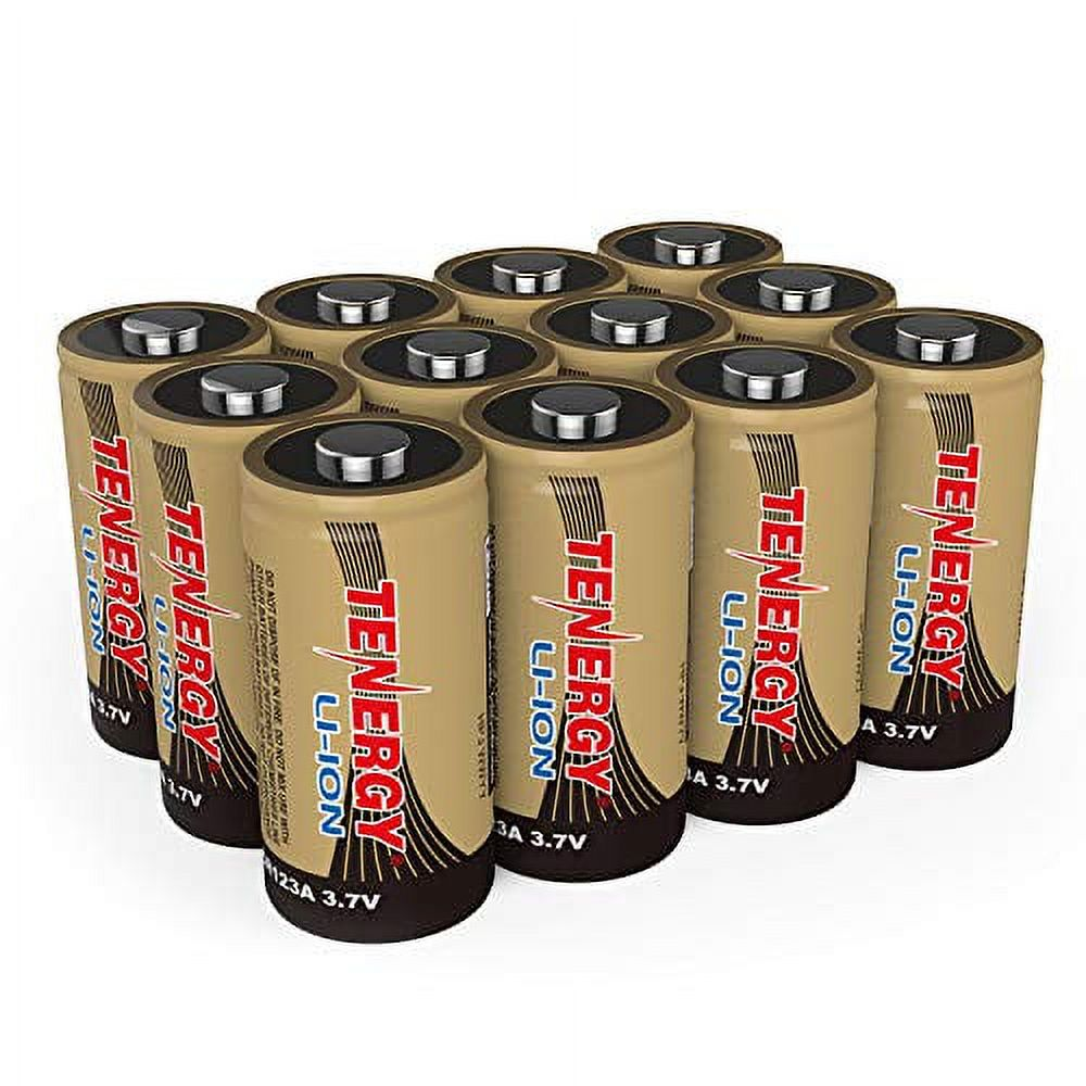 Tenergy 3.7V 650mAh RCR123A Li-ion Rechargeable Battery for Arlo Cameras