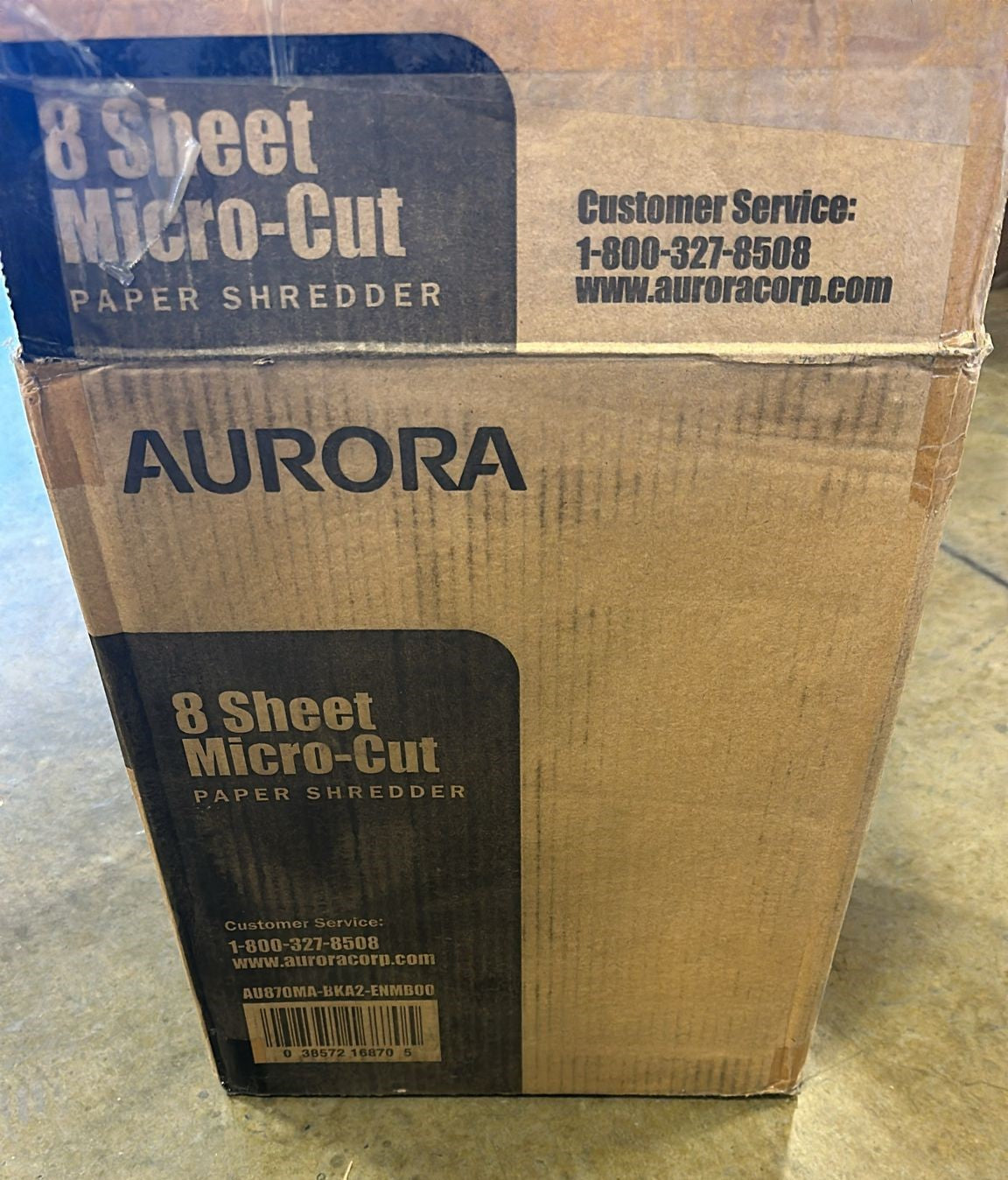Aurora AU870MA High-Security 8-Sheet Micro-Cut Paper Credit Card Shredder Black