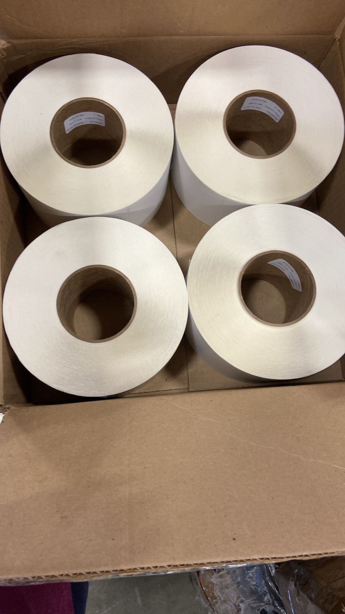 Compulabel Thermal Transfer Shipping Labels, 4 inch x 6 inch, White, Permanent Adhesive, 1000 Per Roll, 4 Rolls