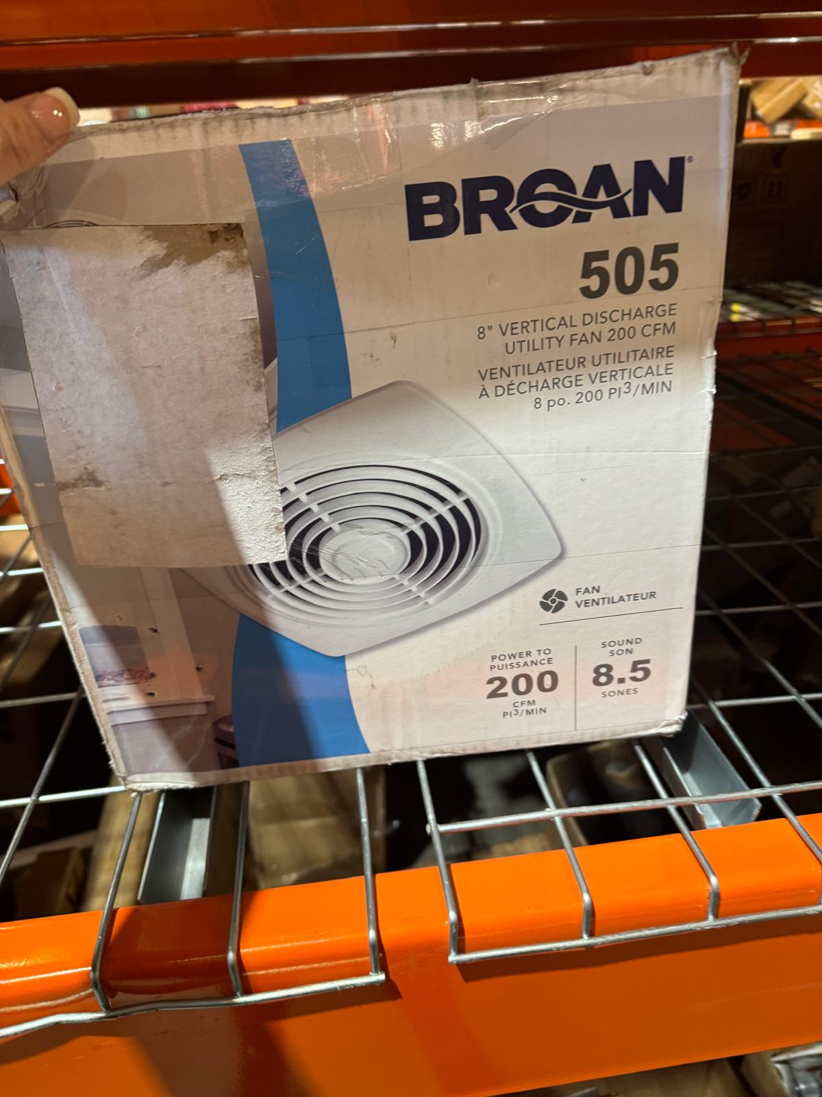 Broan-NuTone 505 Exhaust Fan, White Vertical