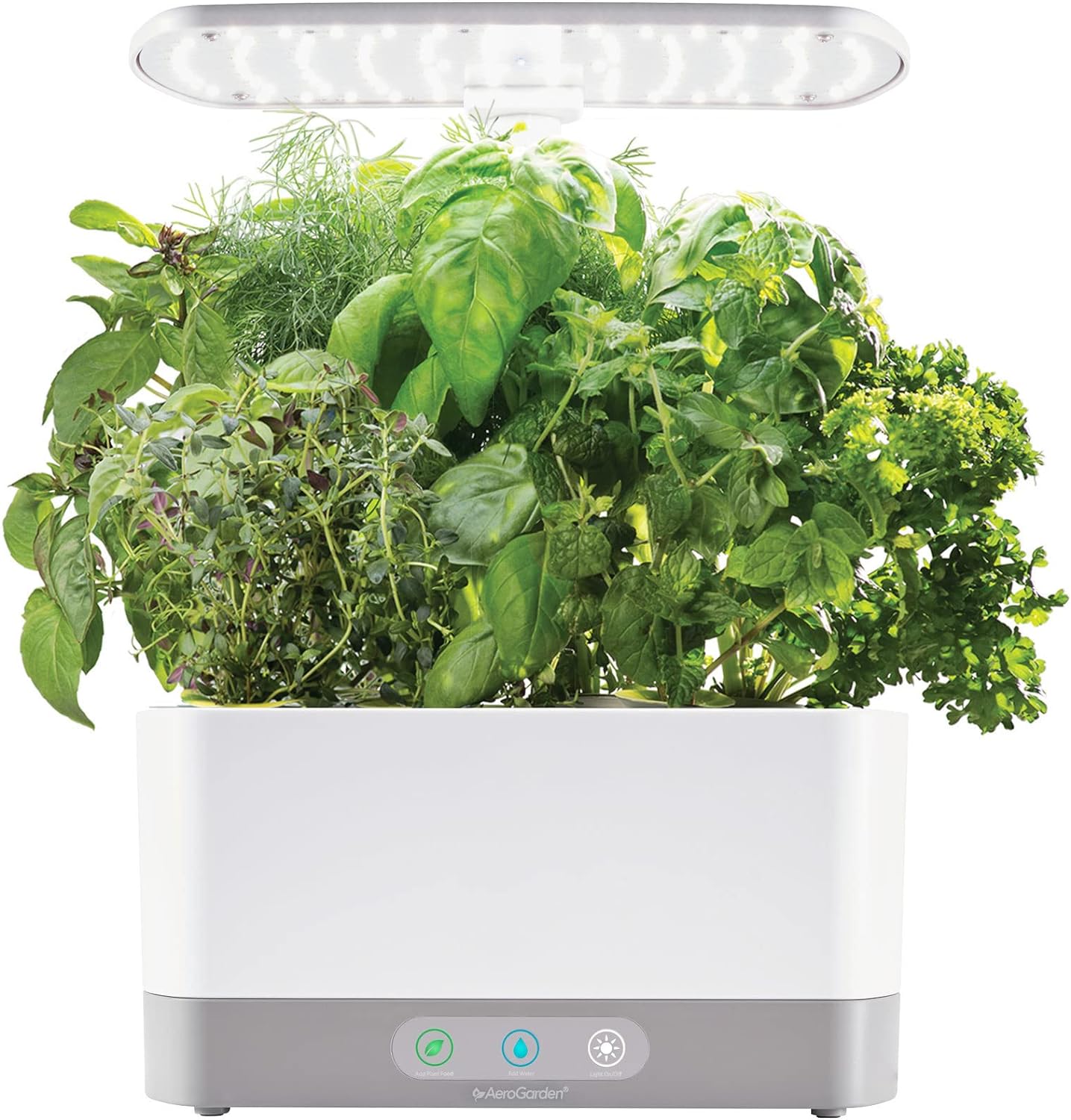 AeroGarden Harvest XL with Gourmet Herbs Seed Pod Kit - Hydroponic Indoor Garden with LED Grow Light, White