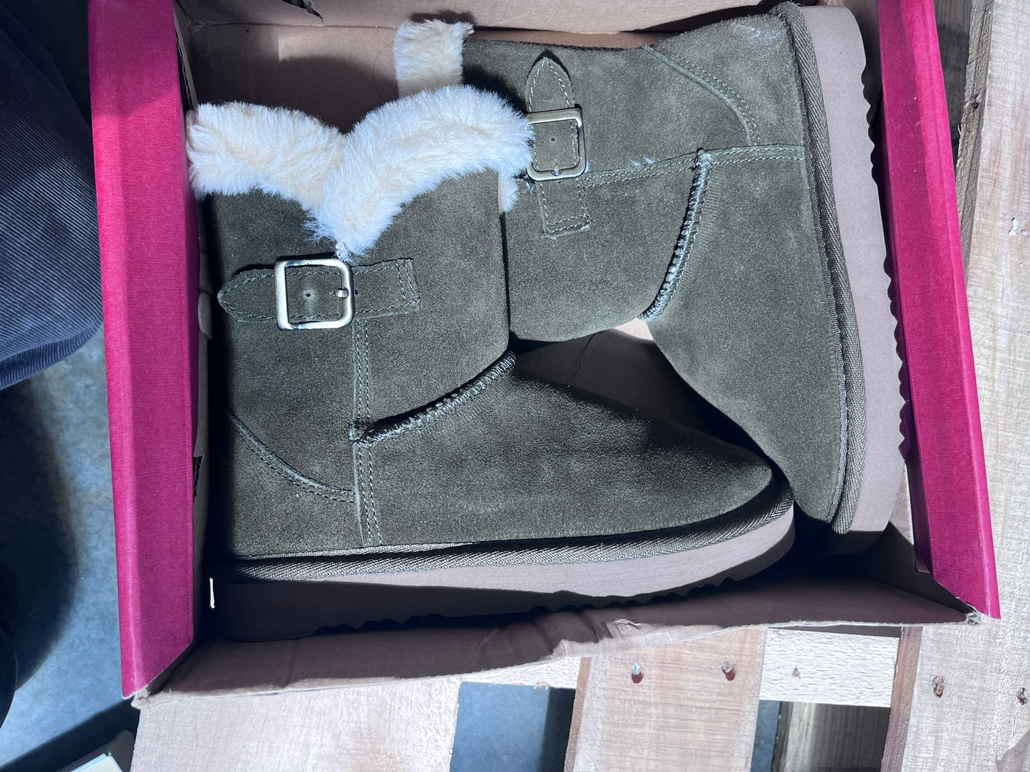 Style & Co. Petite Cold Weather Boots Genuine Suede Upper Tiny2 Chestnut Size 5