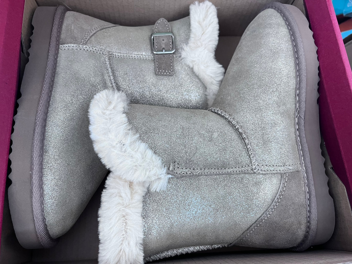 Style & Co. Womens Tiny 2 Closed Toe Ankle Cold Weather, Gold Shimmer, Size 6.0