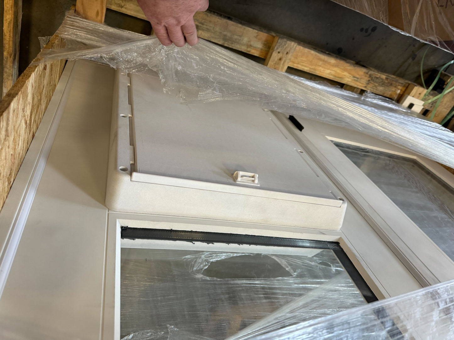 Steven's and Sons 60X80 Double Hung Door with Super Large Pet Door