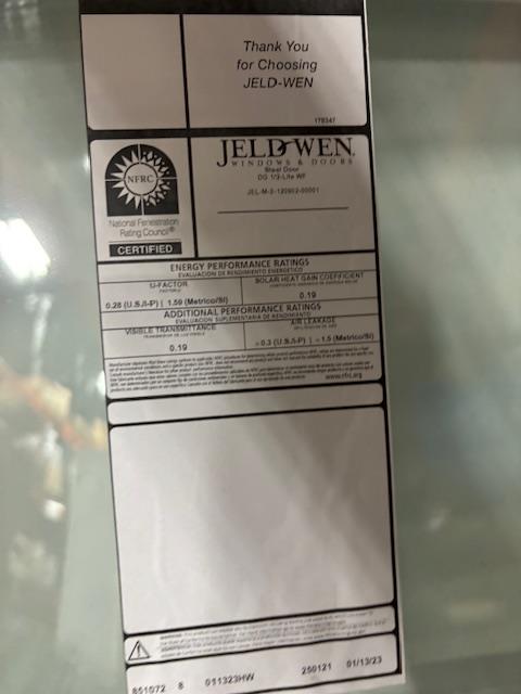 JELD WEN 1/2-Lite Clear Vented Primed Fiberglass Smooth