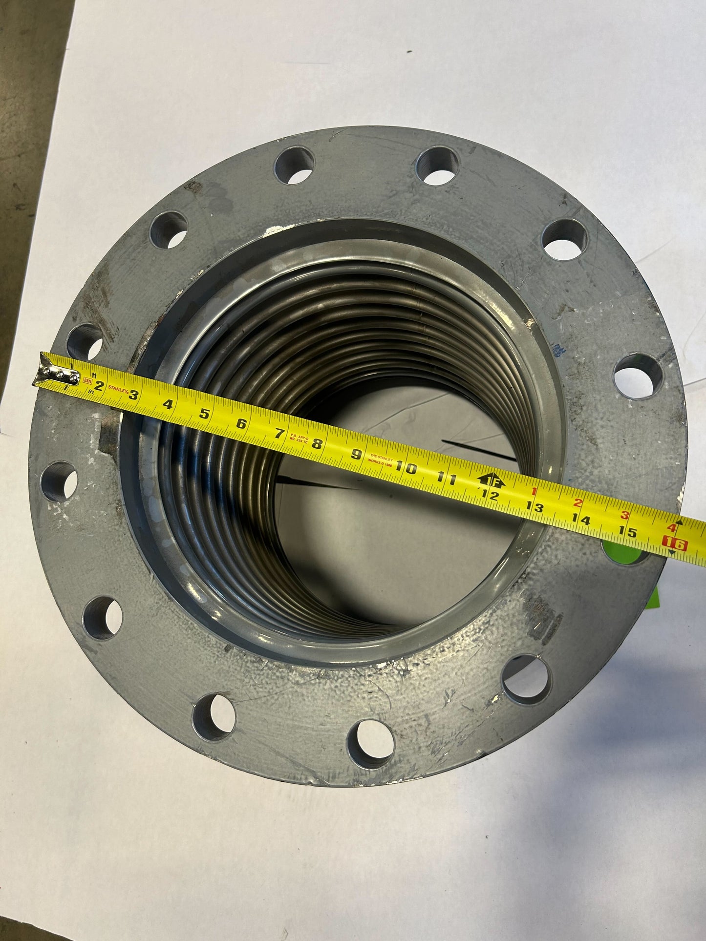 HEAVY DUTY 10" ID FLEXIBLE PUMP SAVER FLEX PIPE BRAIDED HOSE FLANGED CONNECTOR USED