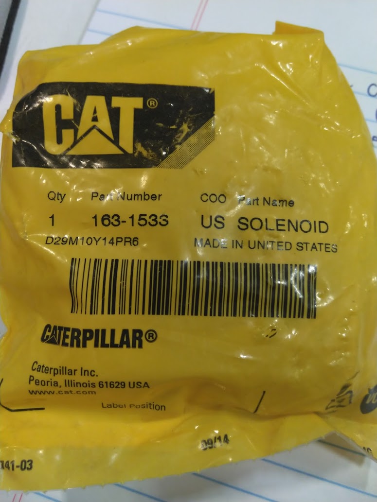 163-1533: 12 VOLT ENGINE BRAKE SOLENOID CATERPILLAR