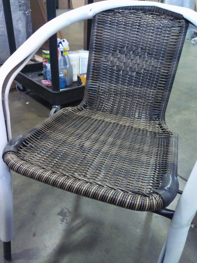 Flash Furniture Lila Medium Brown Rattan Indoor-Outdoor Restaurant Stack Chair