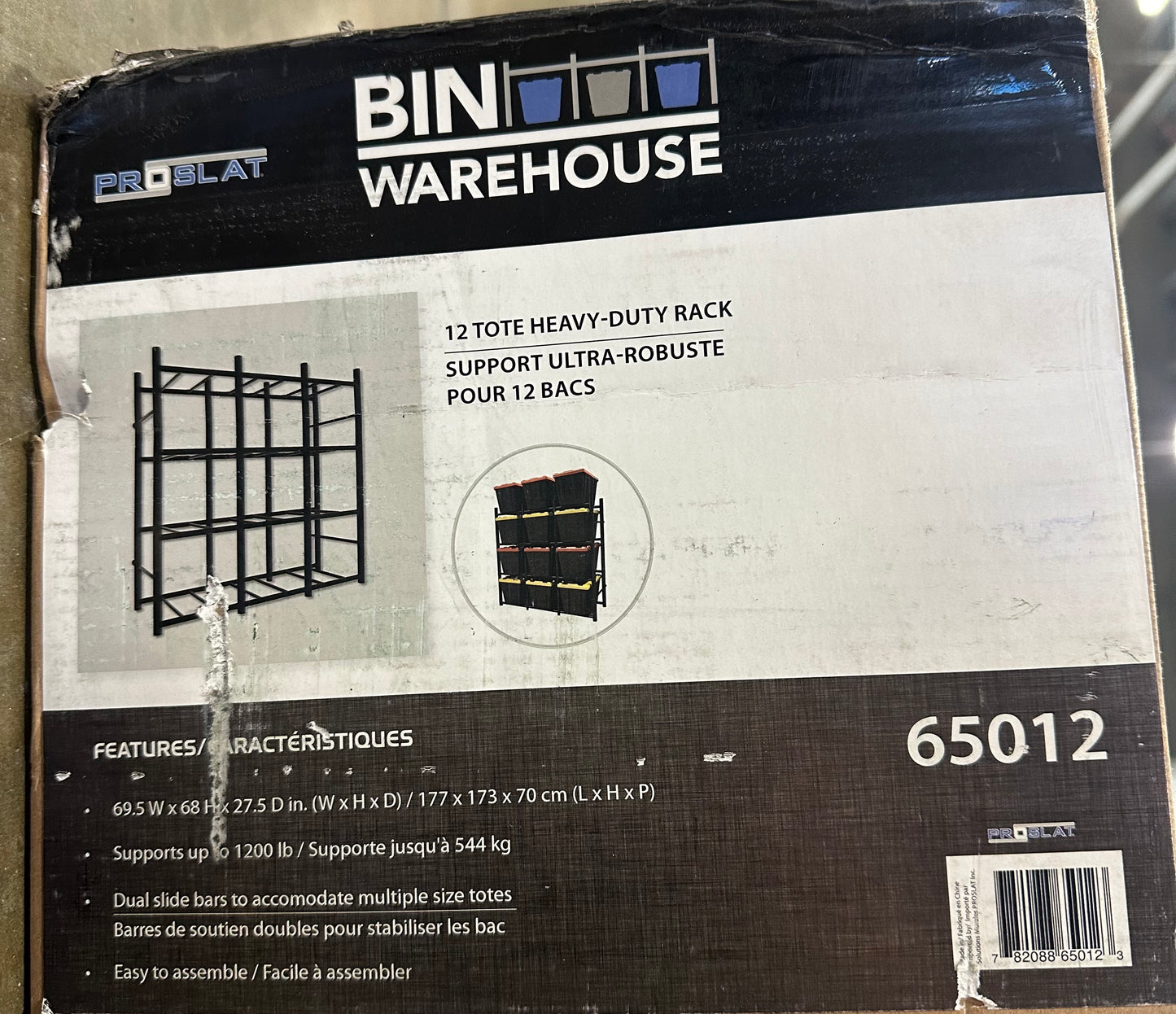 Bin Warehouse Heavy-Duty 12 Tote Edition (32 Gallon)