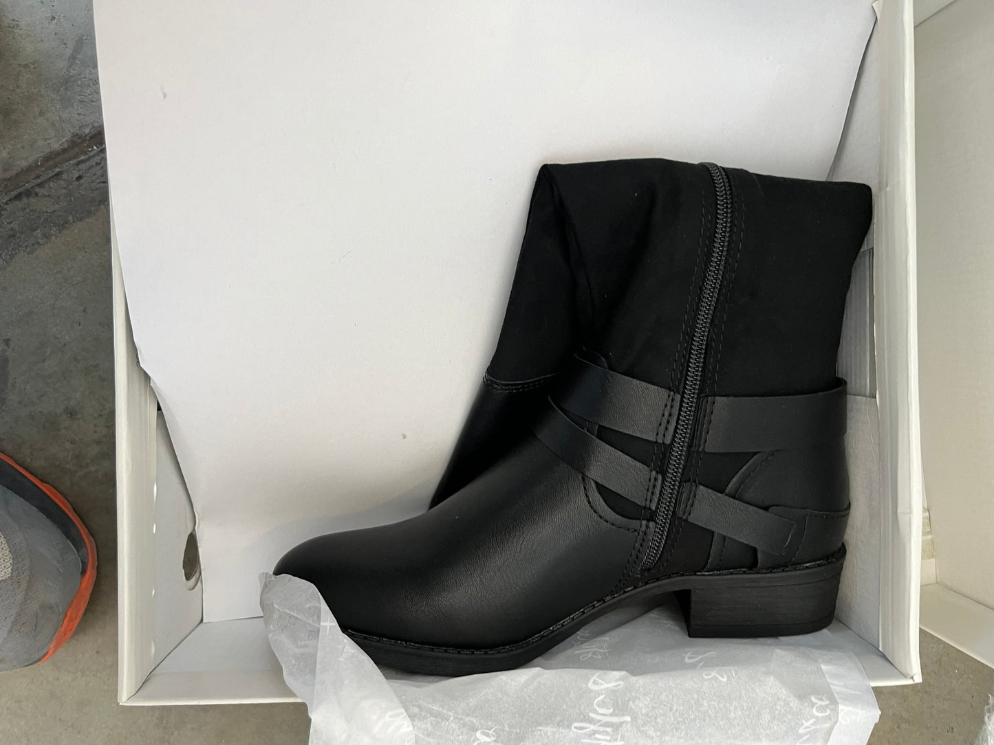 Style & Co. Womens Ashliie Faux Leather Dress Boots Black 6.5 Medium (B,M)