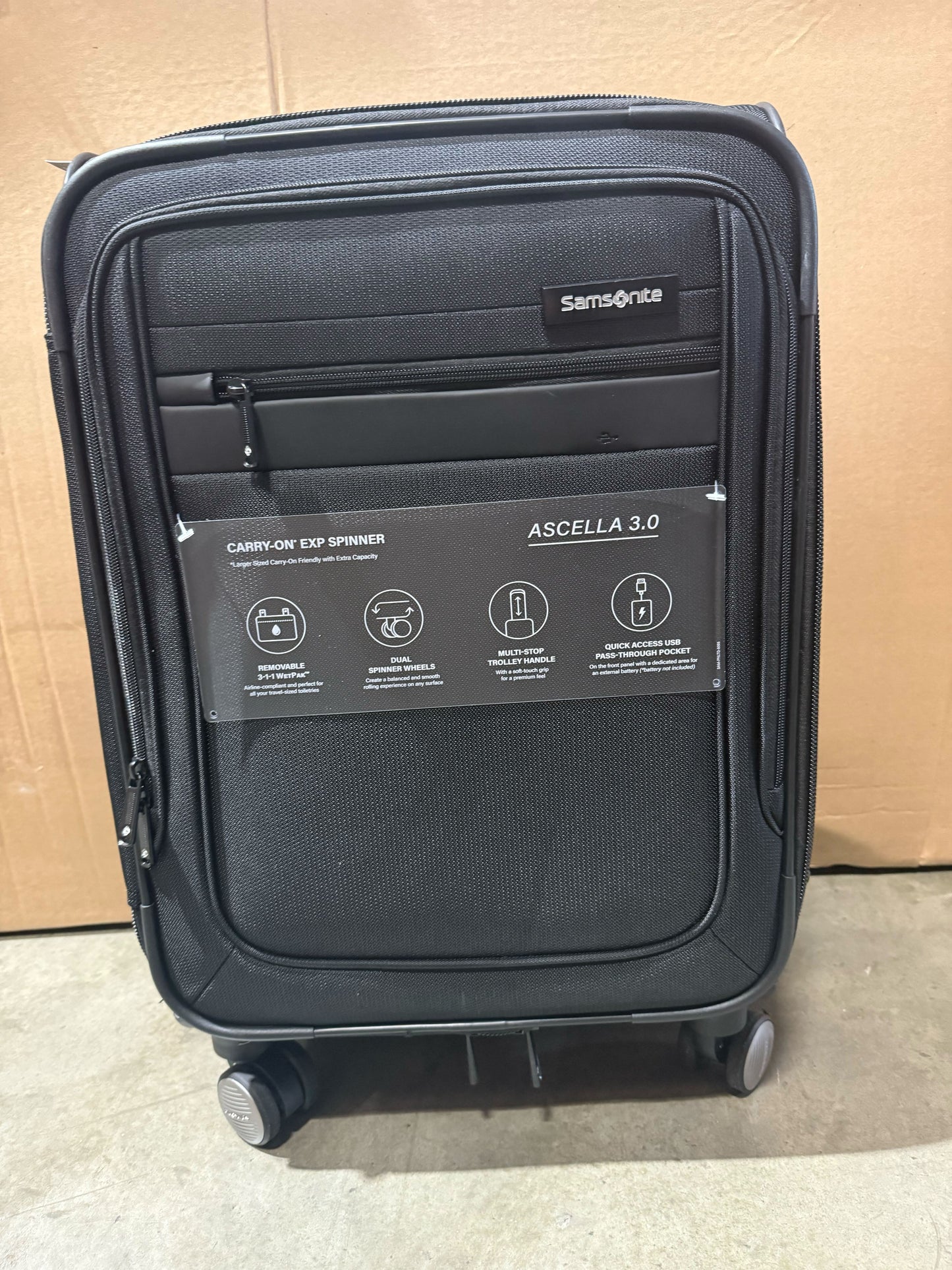 Samsonite Ascella 3.0 Softside Luggage W/ Wheels, Black