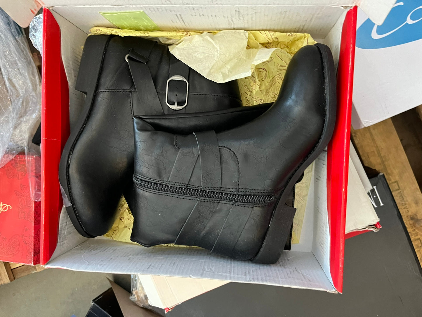 Style & Co. Womens Kelimae Faux Suede Tall Riding Boots Black 5 Medium (B,M)