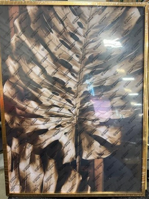 MXIAOXIAO Nordic Luxury Decoration Picture Abstract Golden Plant Leaf Poster Canvas Print Wall Art Painting for Living Room Home Decor 30x45cmx3 No Frame
