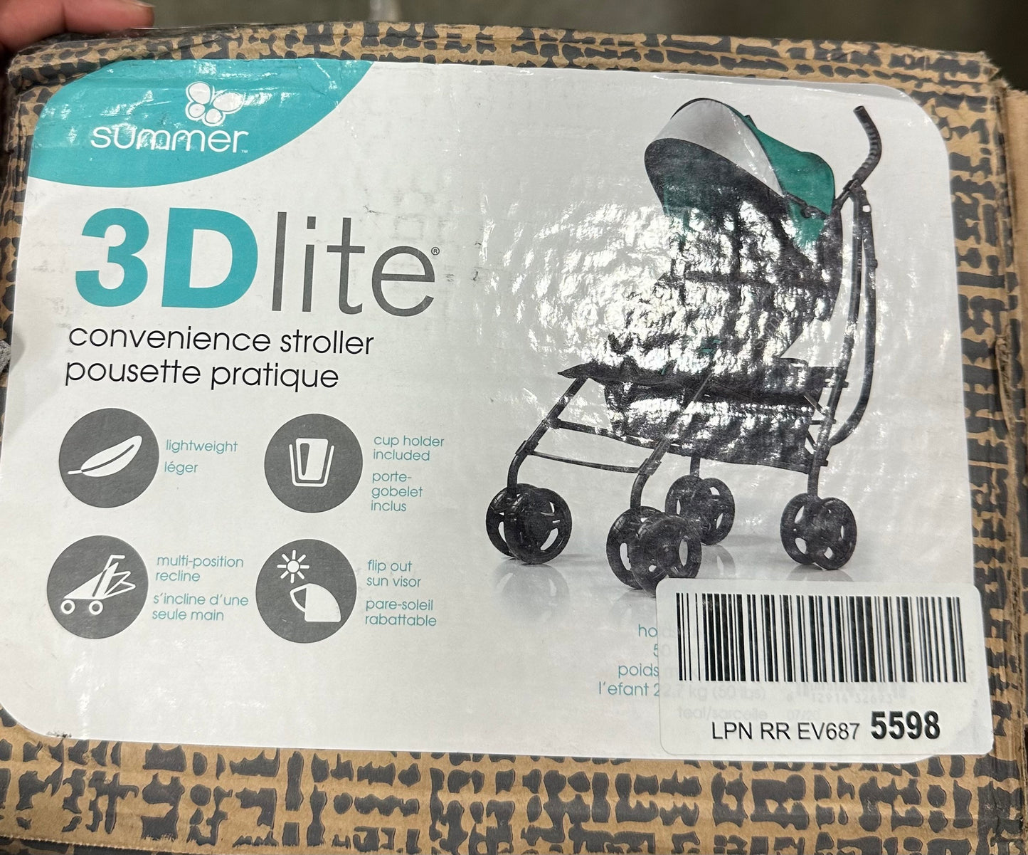 Summer Infant 3Dlite Convenience Stroller, Teal