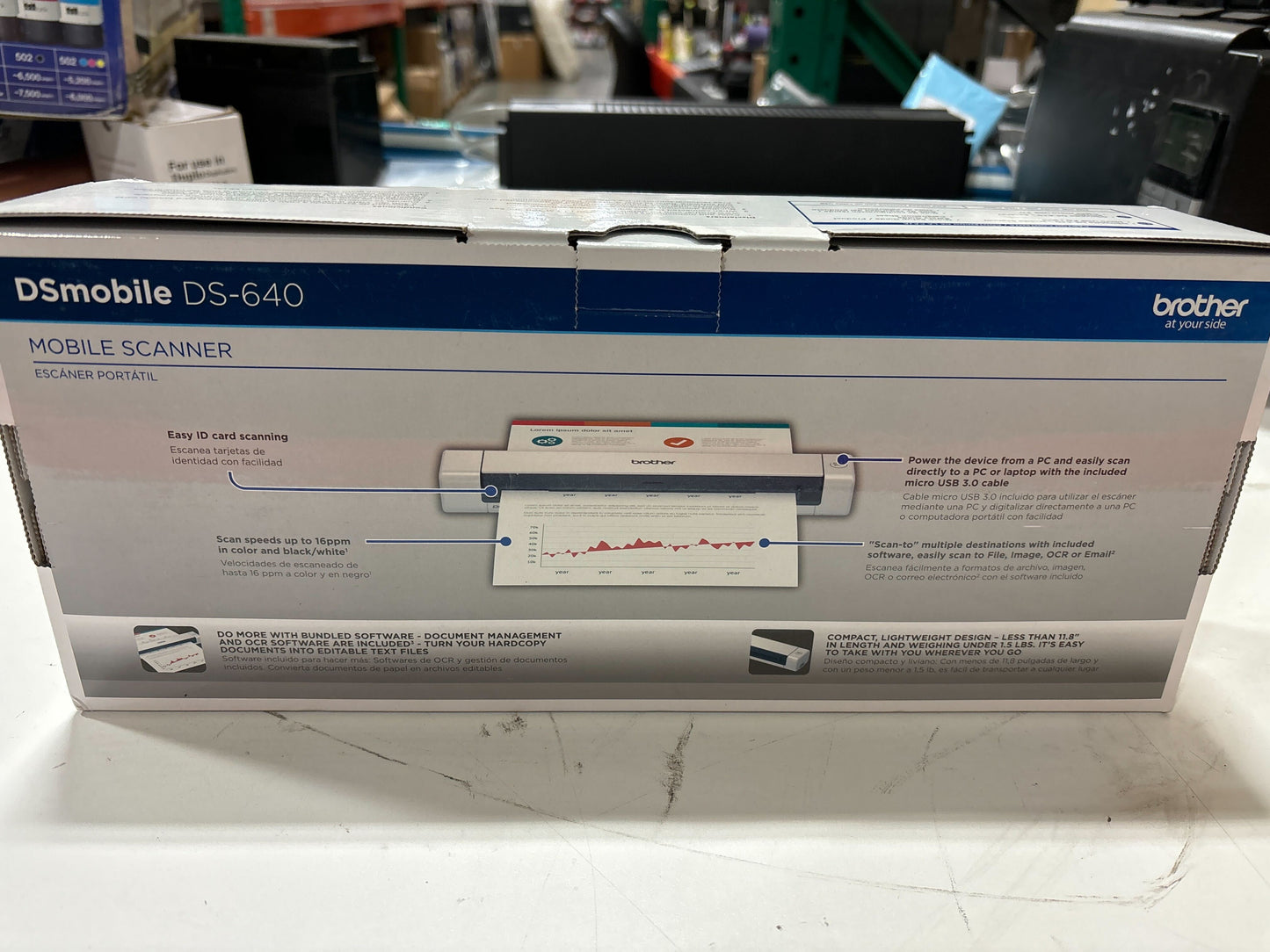 Brother DS-640 Compact Mobile Document Scanner, (Model: DS640)