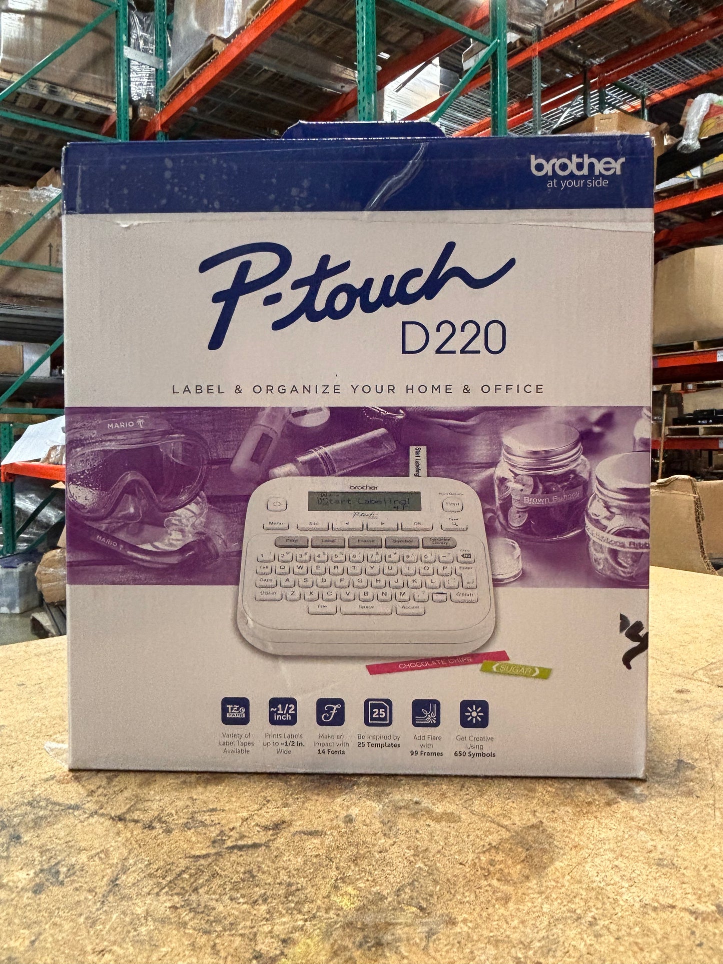 Brother P-Touch PTD220 Home/Office Everyday Label Maker | Prints TZe Label Tapes up to ~1/2 inch White