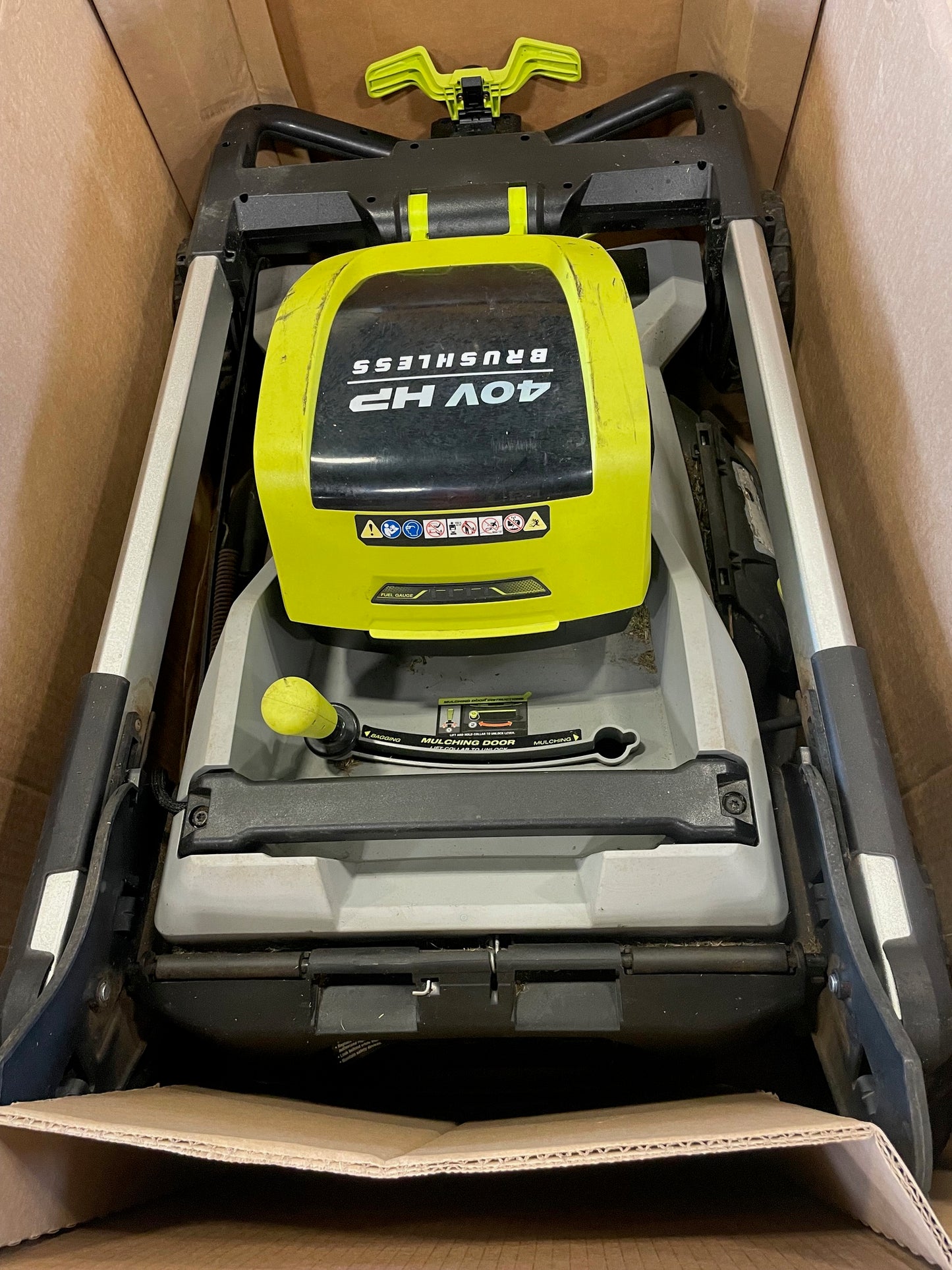Ryobi 40V HP Brushless Whisper Series 21. in Walk Behind Self-Propelled All Wheel Drive Mower - 6.0 Ah & 4.0 Ah Batteries & Charger-Used