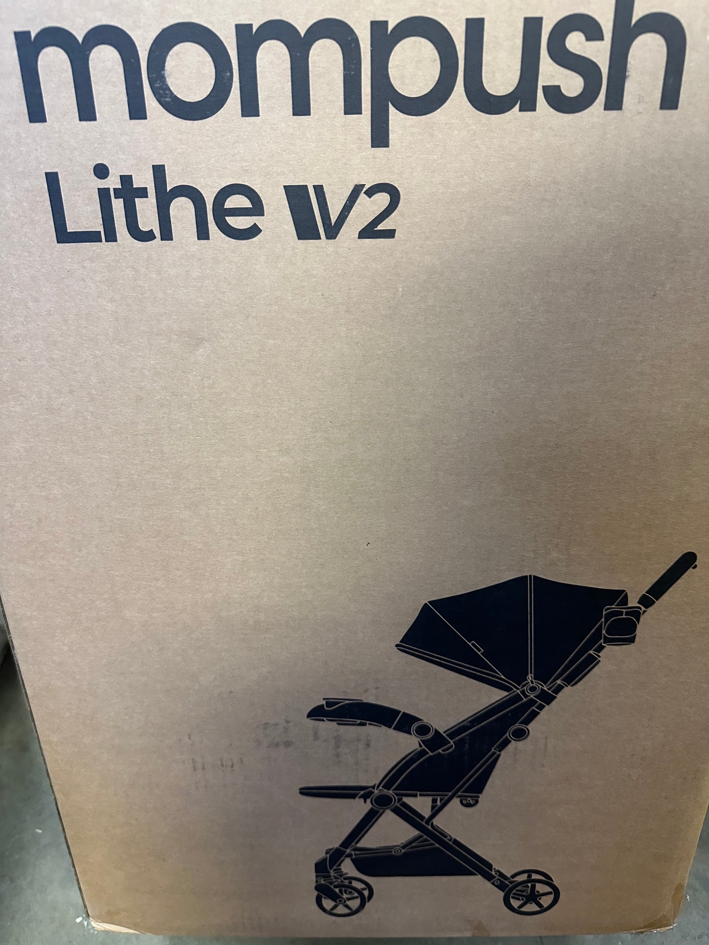 Mompush Lithe V2 Lightweight Stroller + Snack Tray, Ultra-Compact Fold & Airplane Ready Travel Stroller, Near Flat Recline Seat, Cup Holder, Raincover & Travelbag Included