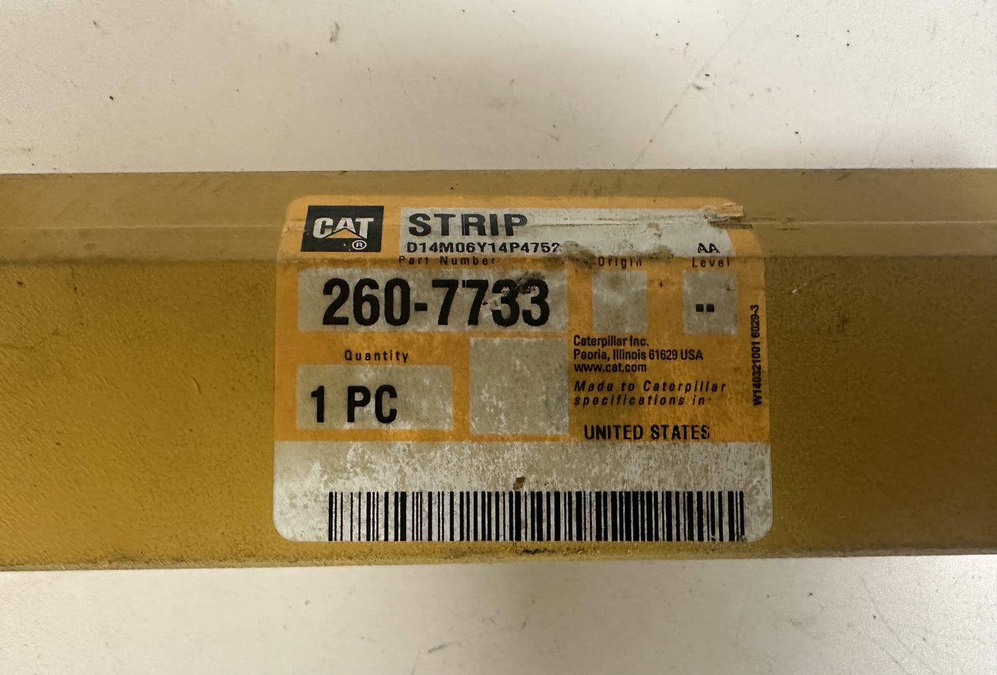 CAT GENUINE CATERPILLAR 260-7733 Long Frame Strip 279.6mm