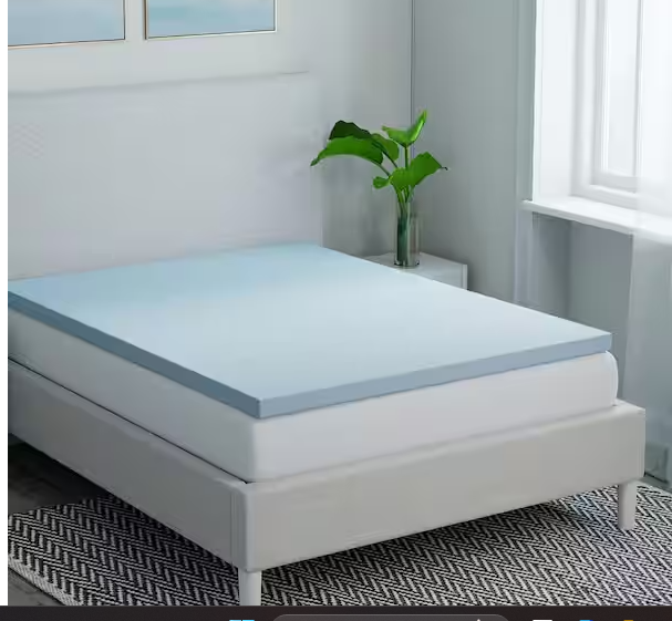 Stylewell 4 in. Gel Infused Memory Foam Full Mattress Topper