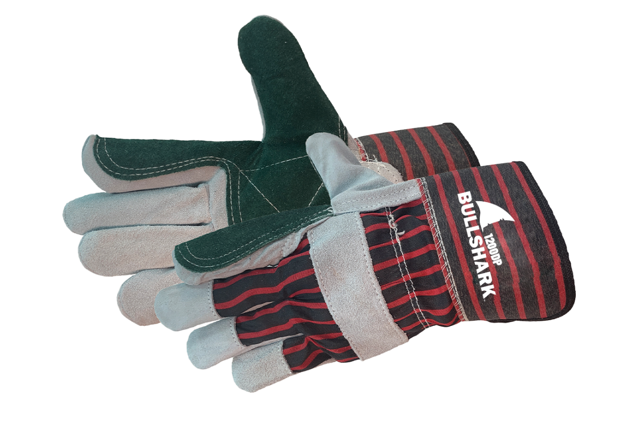 BULLSHARK™ SPLIT COWHIDE LEATHER PALM WORK GLOVES