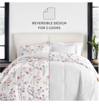 Casual Comfort Meadow Floral Midweight Down Alternative Comforter Set TWIN