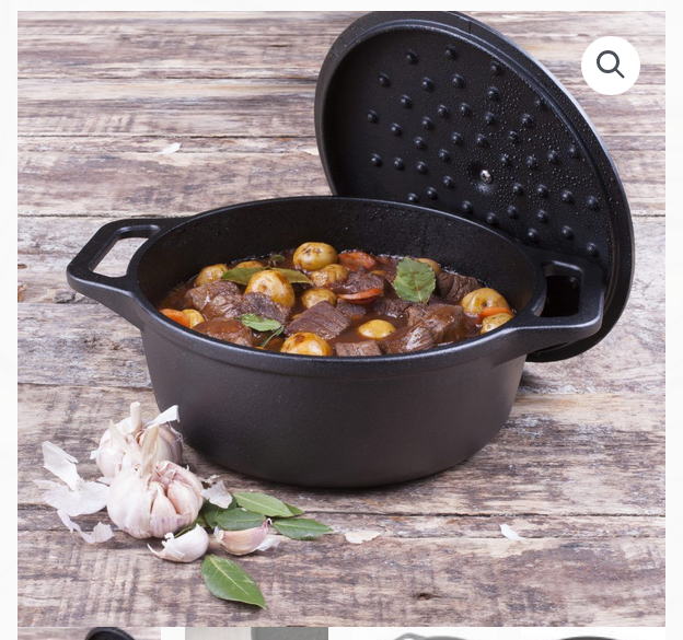 Victoria 4-Quart Cast Iron Dutch Oven with Lid and Dual Loop Handles, Seasoned with Flaxseed Oil, Made in Colombia,Black